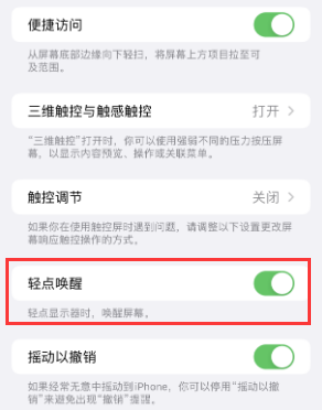 咸阳苹果授权维修站分享iPhone轻点无法唤醒怎么办