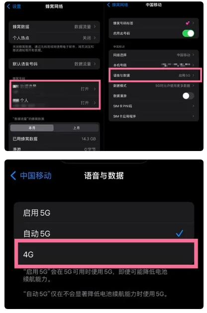 咸阳苹果手机维修分享iPhone14如何切换4G/5G? iPhone14 5G网络切换方法 