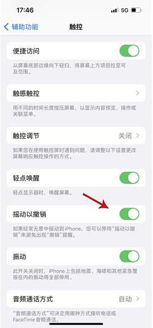 咸阳苹果手机维修分享iPhone手机如何设置摇一摇删除文字 